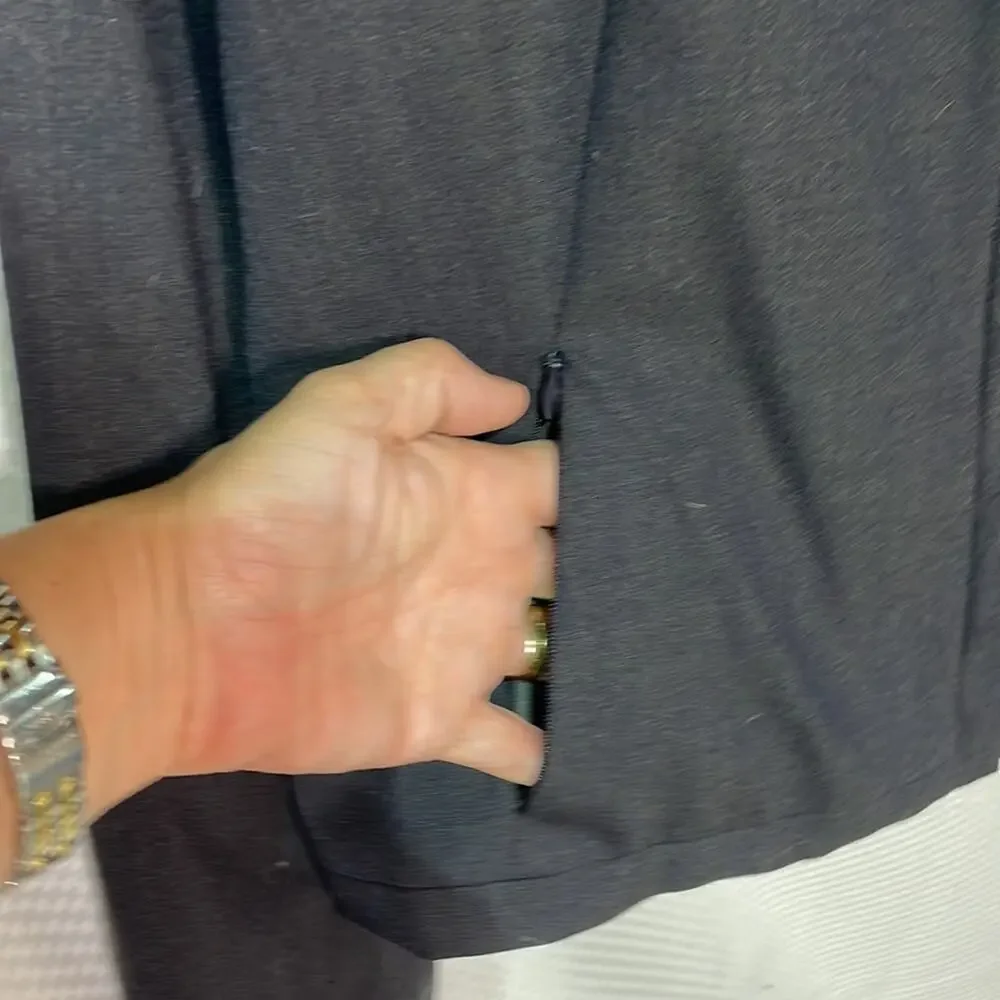 Banana Republic M charcoal wool lined front zip short jacket nwt vintage - Picture 6 of 11